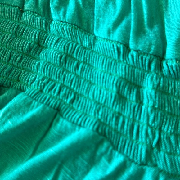 Strapless Blue Ruched Romper - Picture 4 of 4